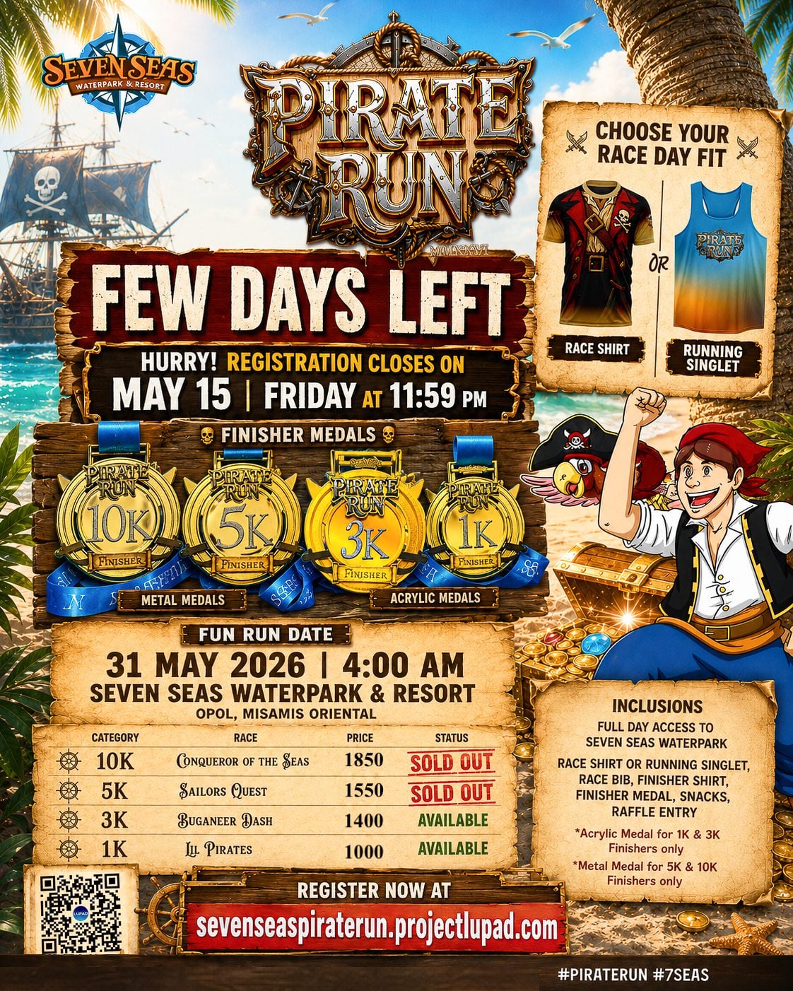 Seven Seas Pirate Run poster