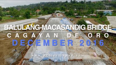 Balulang – Macasandig Bridge December 2016 Progress Update