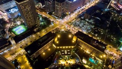 Ayala Triangle Makati Night Aerial Tour
