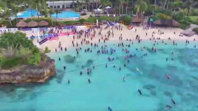Cobra Ironman 70.3 Swim Leg Cebu Philippines Aerial Coverage Project LUPAD JPG