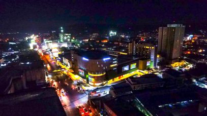 Centrio Ayala Mall Aerial View at Night Project LUPAD