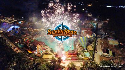 Closer Fireworks View from Above at Seven Seas Waterpark Grand Opening 4K by Project LUPAD JPG