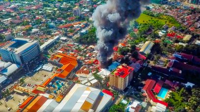 Fire at Sitio Baca Cebu Aerial View Project LUPAD