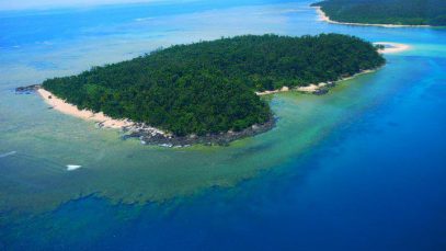 Heart-shaped Island at Divilacan Isabela Province Aerial View Philippines Project LUPAD