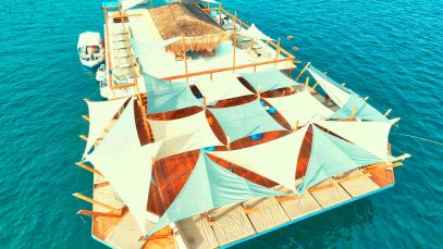 TawHai Floating Bar Philippines Aerial View Project LUPAD
