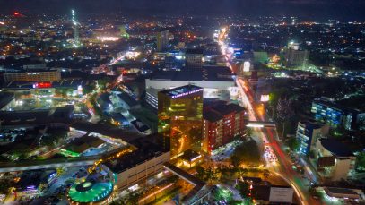 Cagayan de Oro City of Golden Friendship from Dusk to Dark Aerial View of Skyline Copyright to Project LUPAD 9