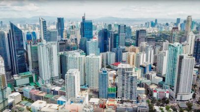 Makati Metro Manila Skyline Aerial View Project LUPAD
