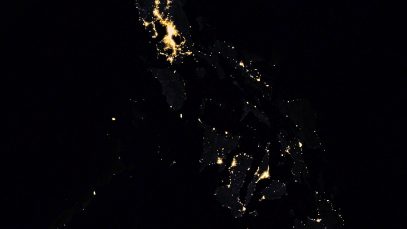 Satellite View of the Philippines at Night as of July 2018 Copyright to Project LUPAD