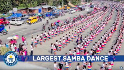 World’s Largest Samba Dance Aerial View Kidapawan Philippines Project LUPAD