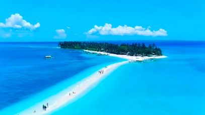 Kalanggaman Island White Sandbar Aerial View Project LUPAD