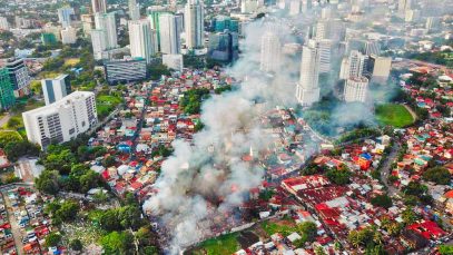 Fire at Hipodromo, Cebu City Aerial View Project LUPAD