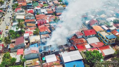 Fire at Kauswagan in Cagayan de Oro on October 26, 2018 Aerial View Copyright to Project LUPAD 3