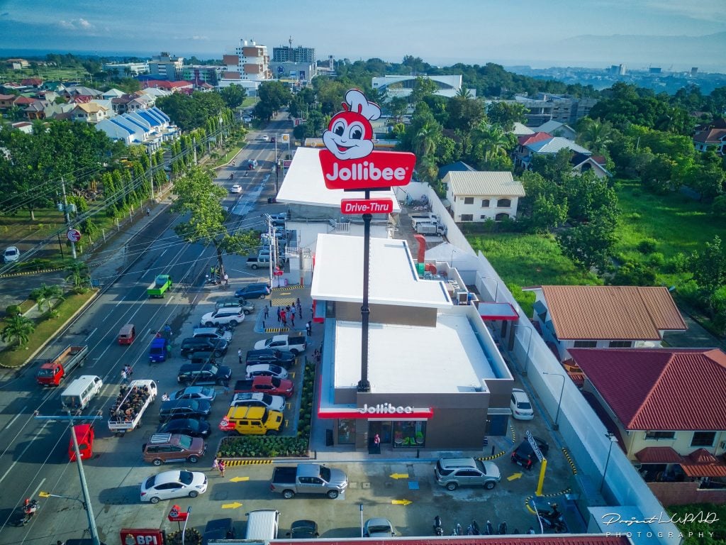 Aerial view of the Jollibee Masterson opening in Cagayan de Oro
