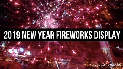 2019 New Year Fireworks Display at SM City Philippines Aerial View 4K Project LUPAD JPG