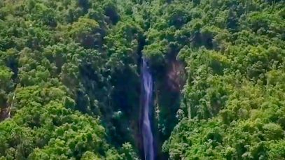 Mantayupan Falls in Barili Cebu Aerial View Project LUPAD