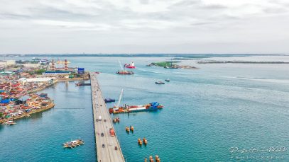 Cebu-Cordova Link Expressway as of January 2019 Copyright to Project LUPAD2