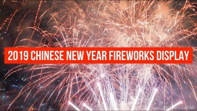 2019 Chinese New Year Fireworks Aerial View in the Philippines