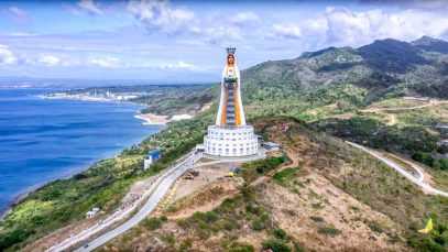 Statue of Mary, Mother of All Asia at Montemaria Batangas Philippines Aerial View Project LUPAD