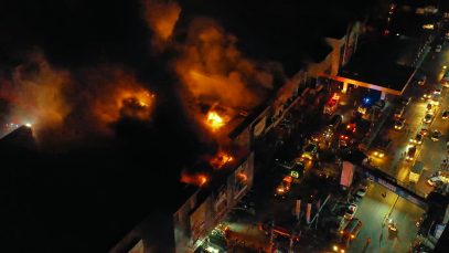 Fire at Robinsons Place Tacloban Aerial Coverage Project LUPAD