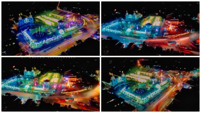 Spectacular Manolo Fortich Centennial Plaza Aerial View at Night Project LUPAD