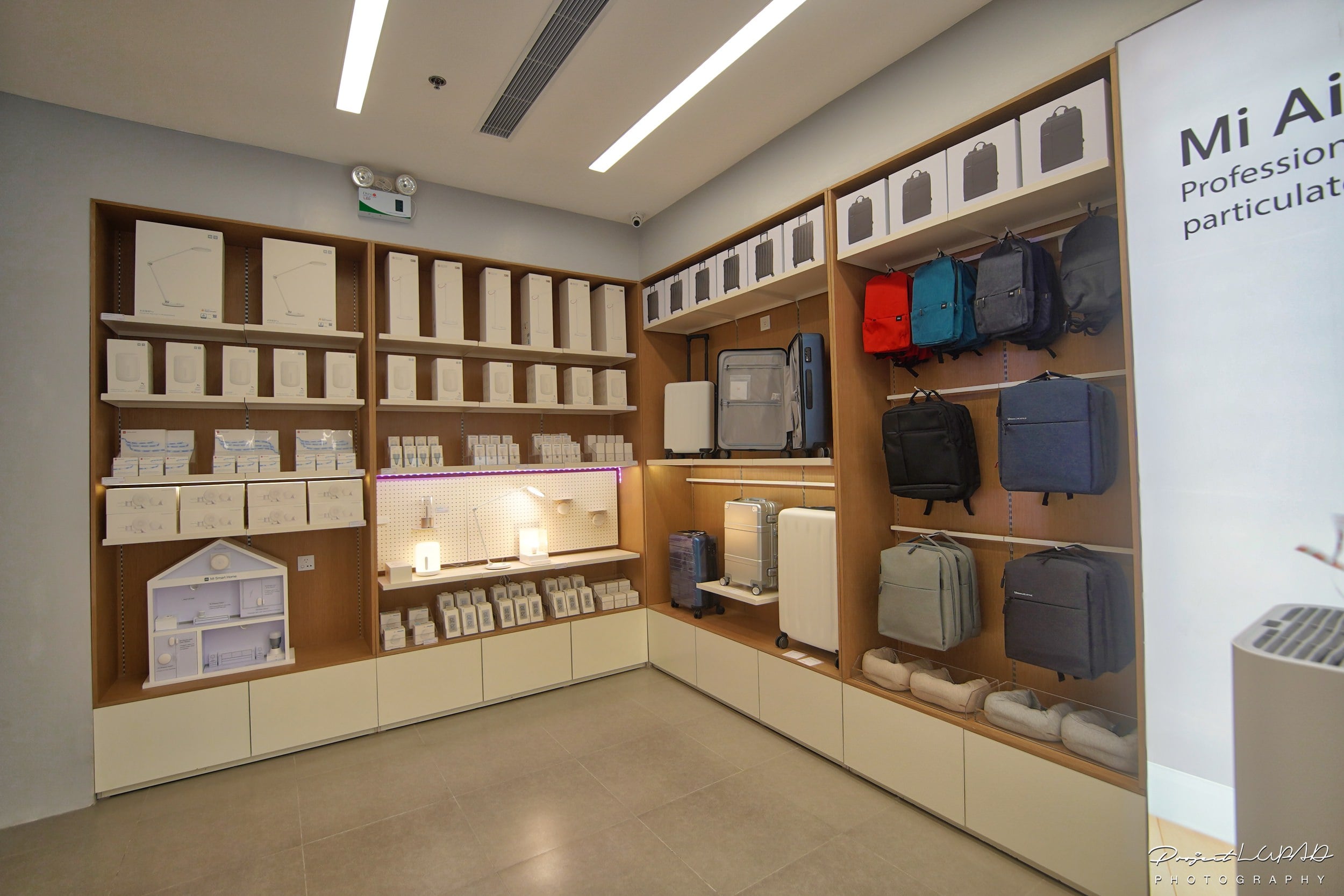 Smart home devices on display at the Xiaomi store