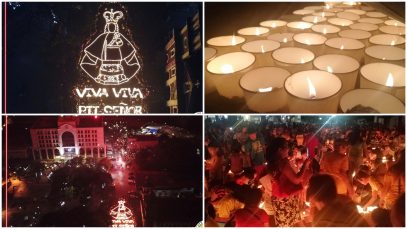 6,000 Candles Forming the Image of Santo Niño in Dinagyang Festival Project LUPAD