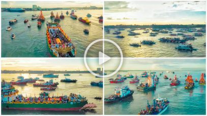 VIDEO- Sinulog 2020 Fluvial Parade Procession Aerial View Project LUPAD
