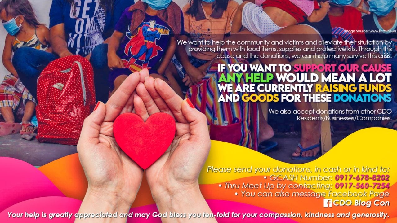 CDO Blog Con for a Cause, We Help as One donation drive