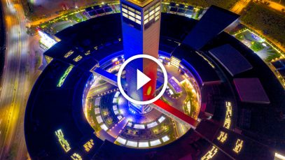 SM Seaside’s Tower Lights Up in PH Flag Colors During Coronavirus Crisis Project LUPAD