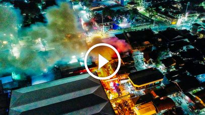Fire at Minglanilla Old Market in Cebu Aerial Coverage Project LUPAD