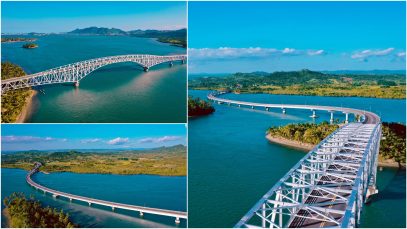 Longest Bridge in the Philippines Connecting Samar and Leyte Aerial View Project LUPAD
