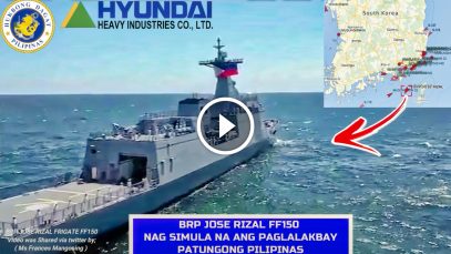 Departure of BRP Jose Rizal (FF-150) from South Korea to PH Aerial View Project LUPAD