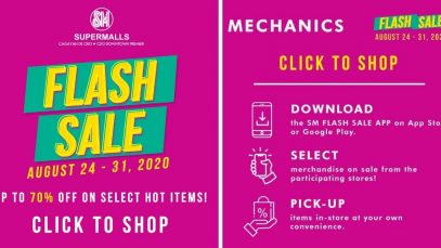 Up to 70% Off at SM Flash Sale on August 24 – 31, 2020 Project LUPAD
