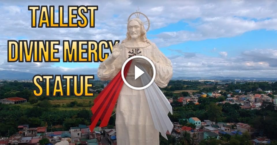 Tallest Divine Mercy Statue in the Philippines Aerial View