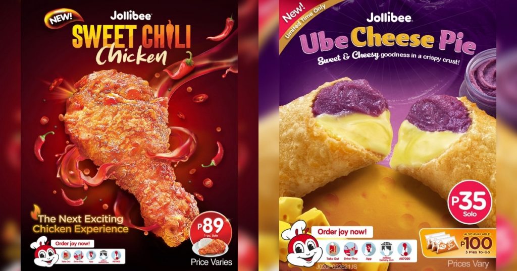 A Must Try! New Jollibee Sweet Chili Chicken and Ube Cheese Pie