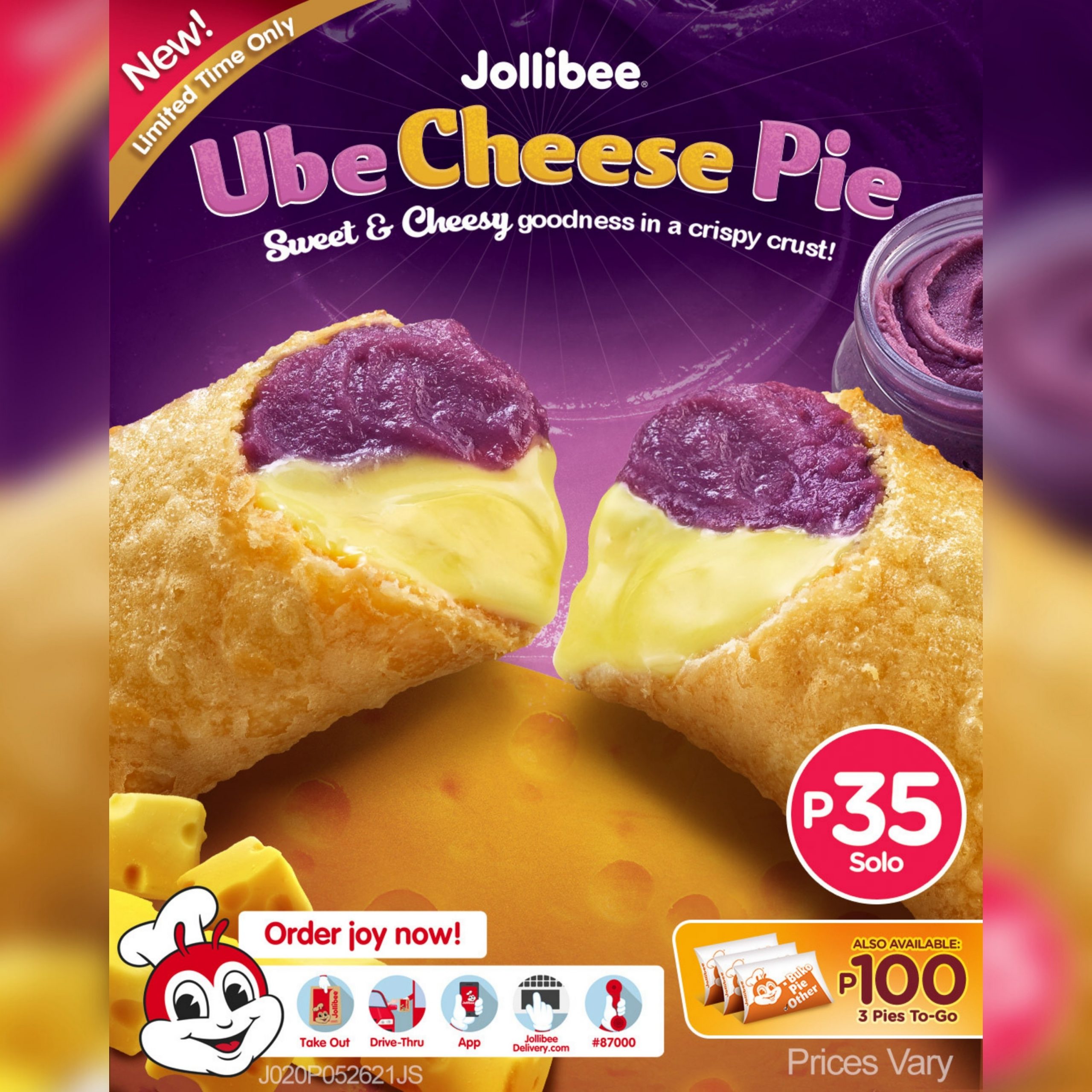 A Must Try! New Jollibee Sweet Chili Chicken and Ube Cheese Pie