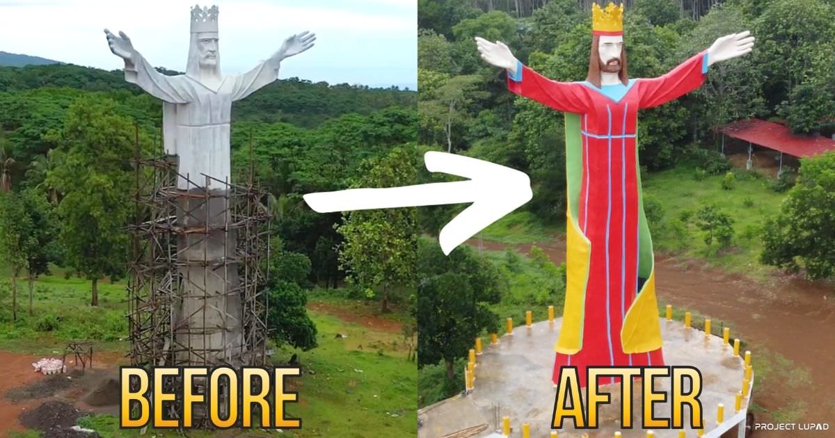 Transformation of Christ the King Statue in the Philippines