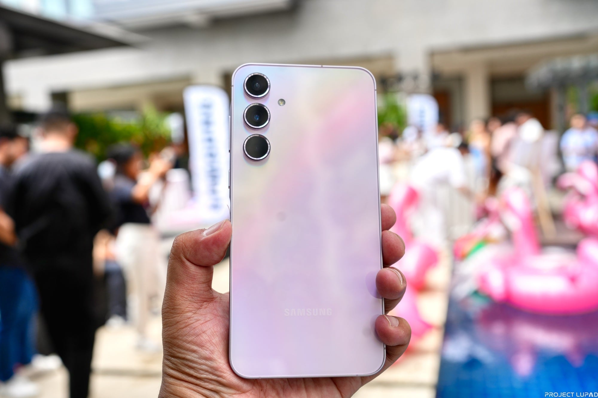Close-up of the Samsung Galaxy A55 5G