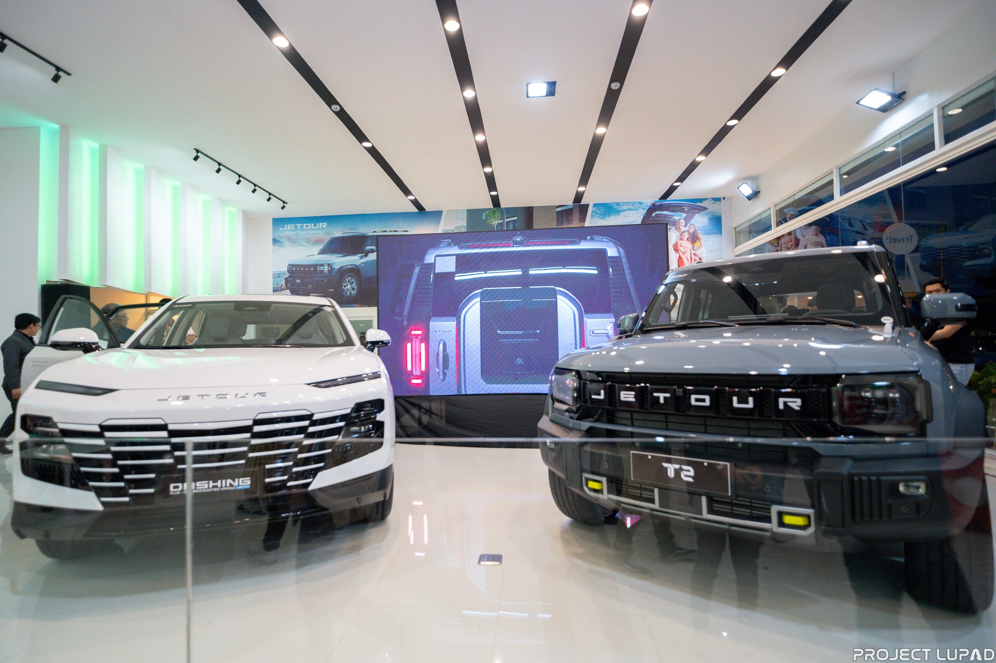 Jetour vehicles inside the new showroom
