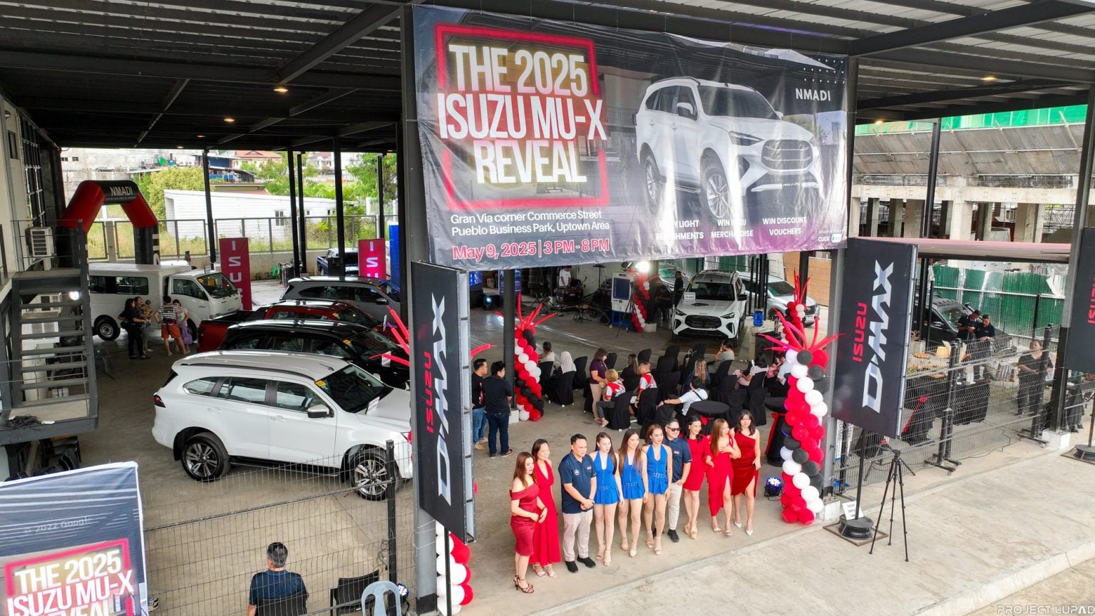 The 2025 Isuzu mu-X reveal stage in Cagayan de Oro