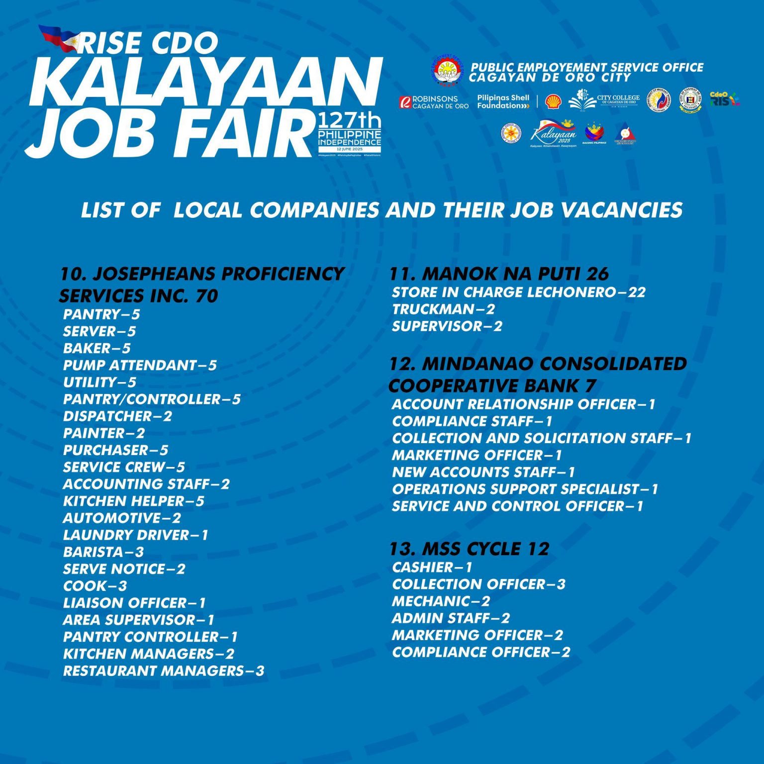 Independence Day Job Fair 2025 at Robinsons Cagayan de Oro