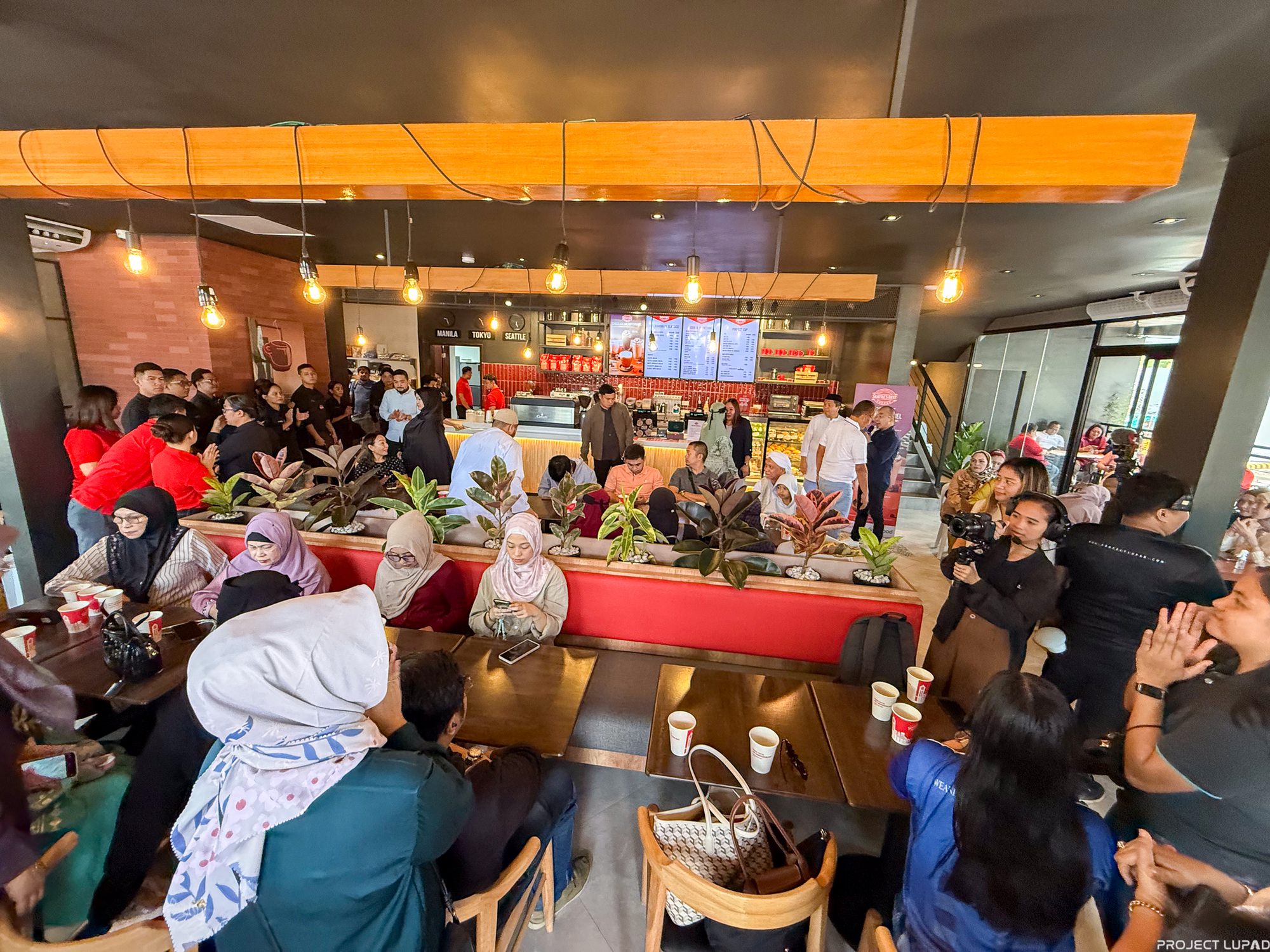 Guests inside the first Seattle’s Best Coffee in Cagayan de Oro
