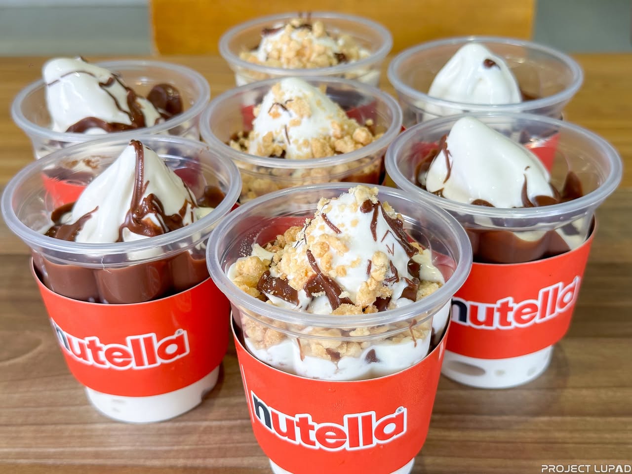 A tray of Burger King Nutella Sundaes