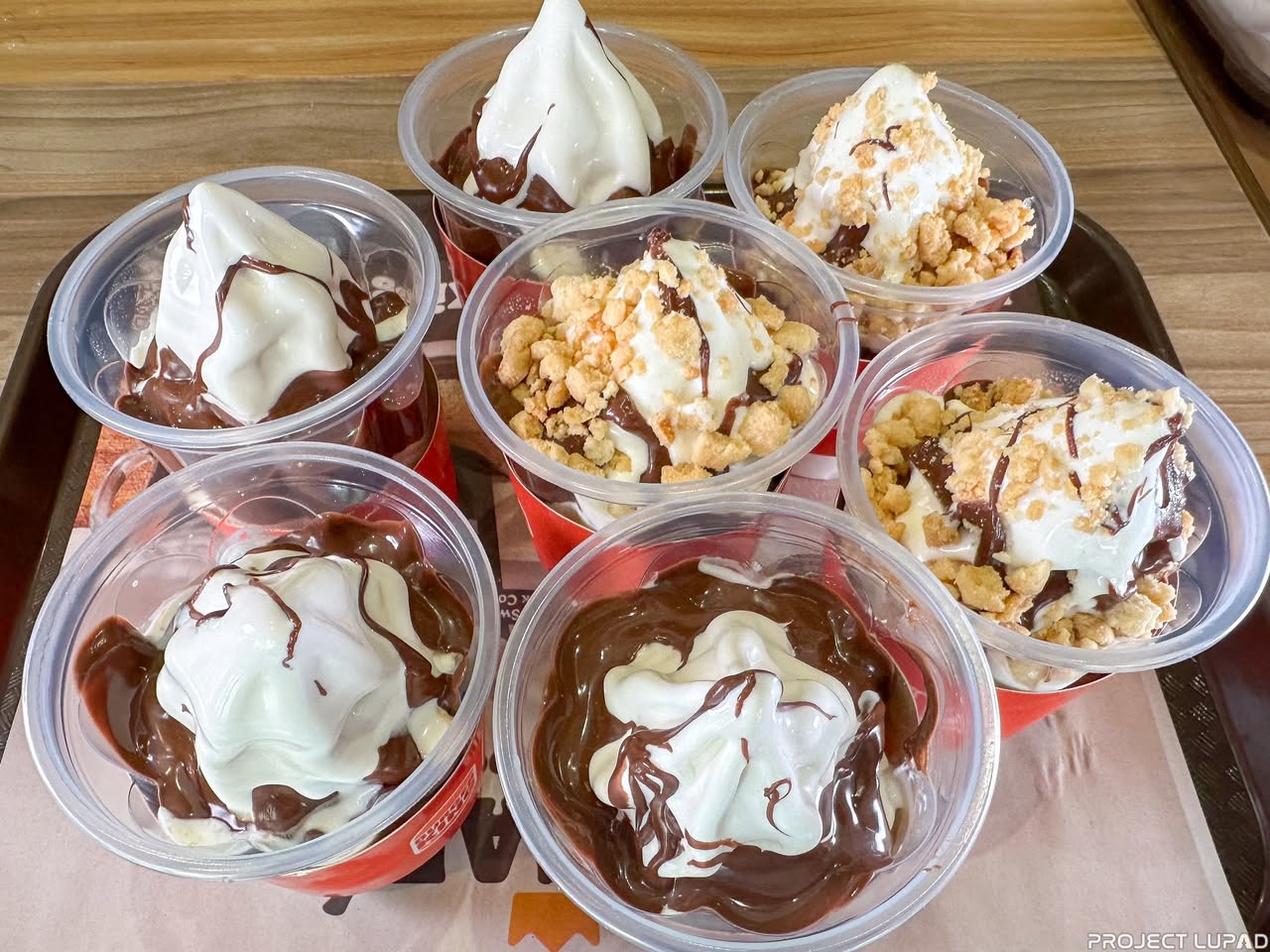 Burger King Nutella Sundaes topped with cookie bits