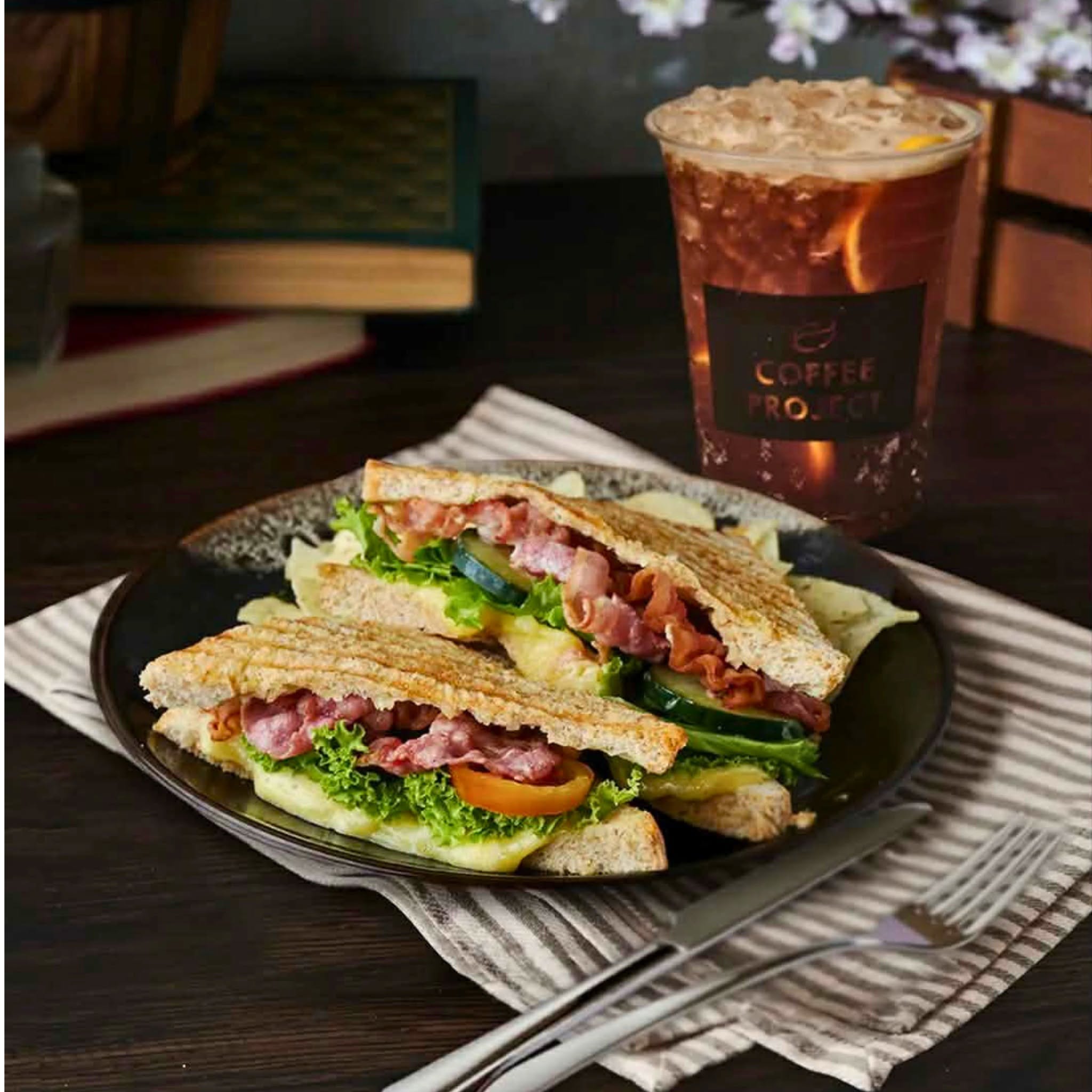 A sandwich on the menu at Coffee Project Butuan