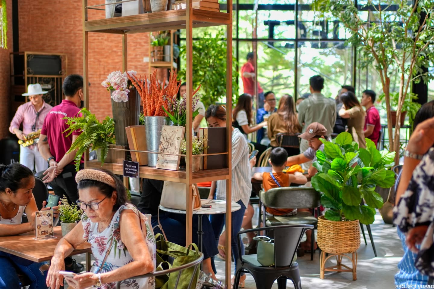 Garden seating at Coffee Project Gran Europa