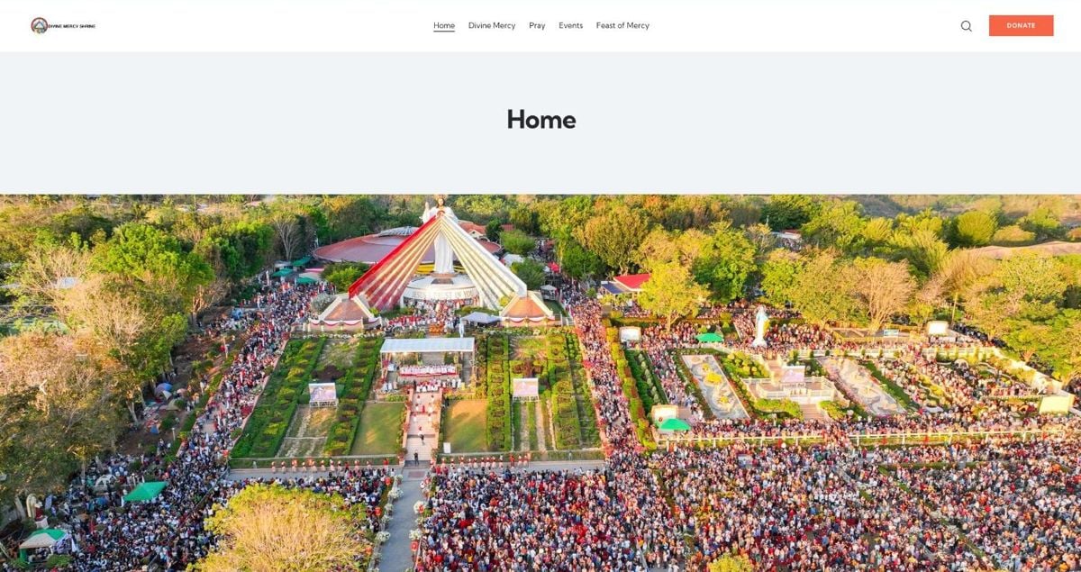 Divine Mercy Shrine El Salvador City website by LUPAD Web Solutions